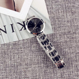 Sidiou Group Faux Chronograph Plated Classic Geneva Quartz Ladies Watch Women Crystals Wristwatches