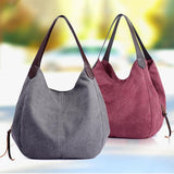 Sidiou Group Vintage Women Canvas Shoulder Bag Hand Bags Ladies Casual Handbag  Sling Shoulder Bags