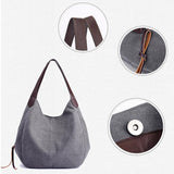 Sidiou Group Vintage Women Canvas Shoulder Bag Hand Bags Ladies Casual Handbag  Sling Shoulder Bags