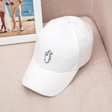 Sidiou Group Summer Running Caps Special Finger Love Embroidery Solid Color Adult Hip-hop Cap Hat