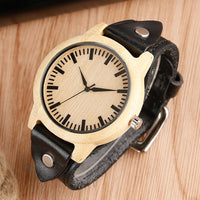 Sidiou Group  Watch Handmade Wood Watch Quartz Watch Bracelet-Brown