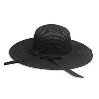 Sidiou Group Elegant Women Straw Sun Hat Bowknot  Foldable Casual Summer Holiday Cap