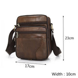 Sidiou Group Casual Men Leather Vintage Shoulder Bag Messenger Crossbody Bags Handbag