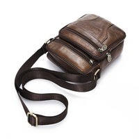 Sidiou Group Casual Men Leather Vintage Shoulder Bag Messenger Crossbody Bags Handbag