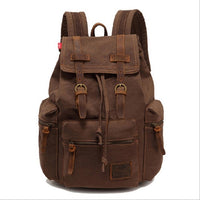Sidiou Group Vintage Fashionable Solid Color Travel Canvas Backpack Rucksack  Laptop Hiking  Bag