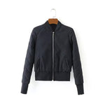 Zipper Quilted Motorcycle Short Coat