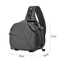 Sidiou Group Waterproof Travel Camera Shoulder Crossbody Bag with Rain Cover Triangle Sling Bag