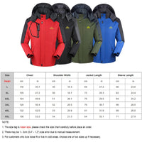 Sidiou Group Men Windproof Fleece Jacket Winter Outdoor Sport Waterproof Ski Jacket Coat