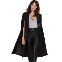 Sidiou Group Autumn Women Long Cloak Blazer Coat Cape Cardigan Jacket Slim Office Suit