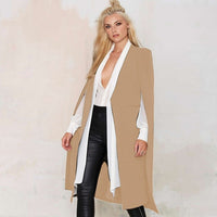 Sidiou Group Autumn Women Long Cloak Blazer Coat Cape Cardigan Jacket Slim Office Suit