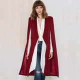 Sidiou Group Autumn Women Long Cloak Blazer Coat Cape Cardigan Jacket Slim Office Suit