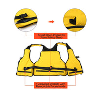 Sidiou Group Multi Pockets Fishing Life Jacket Vest Sailing Kayaking Boating Jacket Waistcoat 165lbs