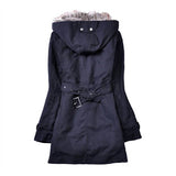 Sidiou Group Women's Ladies Winter Long Warm Thick Parka Faux Fur Lined Jacket Hooded Coat