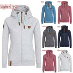 Womens Plain Zip Up Hoodie