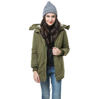 Winter Women's Fleece Parka Warm Coat