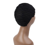 Sidiou Group Adjustable Black Wig Caps Braided Crochet Wig Caps  Synthetic Braids Cap