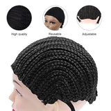 Sidiou Group Adjustable Black Wig Caps Braided Crochet Wig Caps  Synthetic Braids Cap