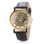 Leather Casual band Clock