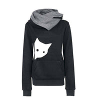 Sidiou Group Womens Long Sleeve Cat Printed Hoodie Sweatshirt Jumper Pullover Tops Outwear