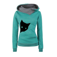 Sidiou Group Womens Long Sleeve Cat Printed Hoodie Sweatshirt Jumper Pullover Tops Outwear