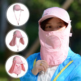 Sidiou Group Outdoor Visor Hat with UV Protection Face Neck Cover 360 Degree Sun Protect Cap