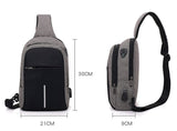 Sidiou Group USB charge one shoulder bag messenger bags waterproof sling chest bag  cross body bags