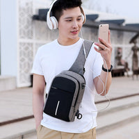 Sidiou Group USB charge one shoulder bag messenger bags waterproof sling chest bag  cross body bags