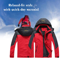 Sidiou Group Large Size Men Mountain Waterproof Ski Jacket Windproof Rain  Inner Fleece Jacket