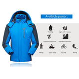 Sidiou Group  Men Jacket Winter Waterproof Coat Outdoor Windproof Fleece Ski Jacket
