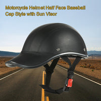 Sidiou Group Motorcycle Helmet Half Face Baseball Cap with Sun Visor