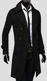 Sidiou Group Mens Winter Formal Trench Coat Double Breasted Overcoat Long Wool Jacket Outwear