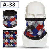 Sidiou Group Unisex Winter Double Layer Polar Fleece Neck Warmer Colorful Geometric Face Mask