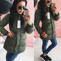 Sidiou Group Winter Coat Women Long Jacket Thick Down Cotton Parka Warm Hooded Slim Outerwear