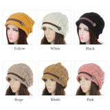 Sidiou Group Women Winter Knitted Braided Beanie Hats Cabled Checker Pattern Hat