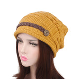 Sidiou Group Women Winter Knitted Braided Beanie Hats Cabled Checker Pattern Hat