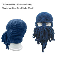 Sidiou Group Winter Warm Octopus  Hat Cable Wool Cap Windproof Skull Ski Caps Cosplay Squid Mask