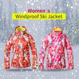 Sidiou Group Women Hooded Windproof Ski Jacket Breathable Waterproof Sports Skiing Snowboard Jacket