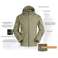 Sidiou Group Men's Outdoor Hooded Windproof Jacket Coat Hunting Camping Climbing Hiking Clothing