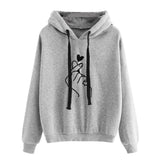 Sidiou Group Women Floral Hoodie Jumper Hooded Sweater Casual Long Sleeve Sweatshirt Pullover