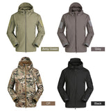 Sidiou Group Men Windproof Fleece Jacket Winter Warm Coat Outdoor Sport Hooded Ski Jacket Coat