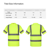 Sidiou Group High Visibility Reflective Work Shirt Vest Work Clothes T-shirt Polo Shirt