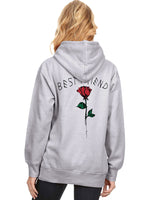 Rose Graphic Print Pullover