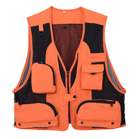 Sidiou Group Outdoor Waistcoat Sleeveless Mesh Fishing Jacket Multi-pockets Photography Vest