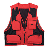 Sidiou Group Outdoor Waistcoat Sleeveless Mesh Fishing Jacket Multi-pockets Photography Vest