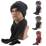Sidiou Group Anti-static Beanie Hat Scarf Set Neck Warm Scarf Thickened Hat Sports Hat