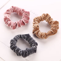 Sidiou Group New Fashion Women Solid Thin Coral Fleece Soft Elastic Hair Bands Ponytail Headbands