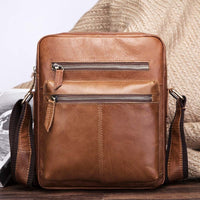 Sidiou Group Genuine Leather Shoulder Bag Men Messenger Bag Men Commercial Briefcase CrossBody Bag