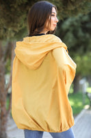 Sidiou Group Women Hooded Yellow Jacket