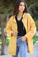 Sidiou Group Women Hooded Yellow Jacket