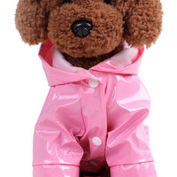 Sidiou Group Outdoor Puppy Pet Raincoat Hooded Waterproof Jacket Pu Raincoat